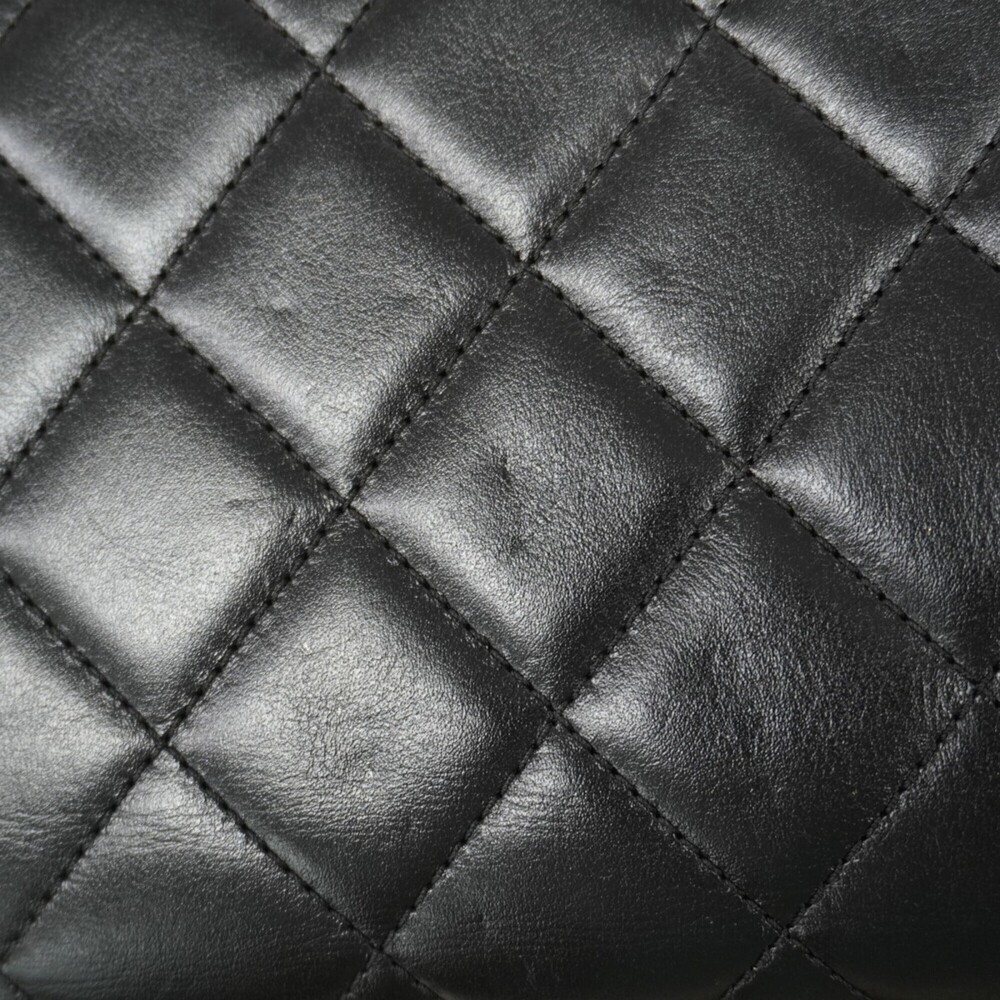 Chanel Matelassé Chain Shoulder Bag, Lambskin, Black, Women's OP001064 - Picture 7 of 10